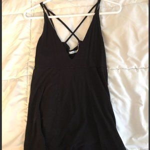 Kimchi Blue Black Tank Top with Criss cross back